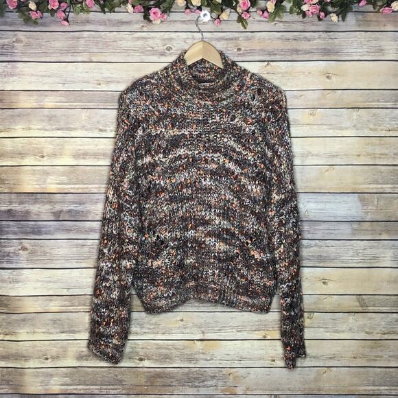 Line & Dot Multicolored Turtleneck Knit Sweater - Picture 2 of 10